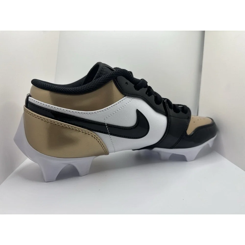 Jordan 1 Low TD Football Cleats Gold & Black Men's 10 FJ6245-701 NEW $145